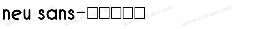 neu sans字体转换
